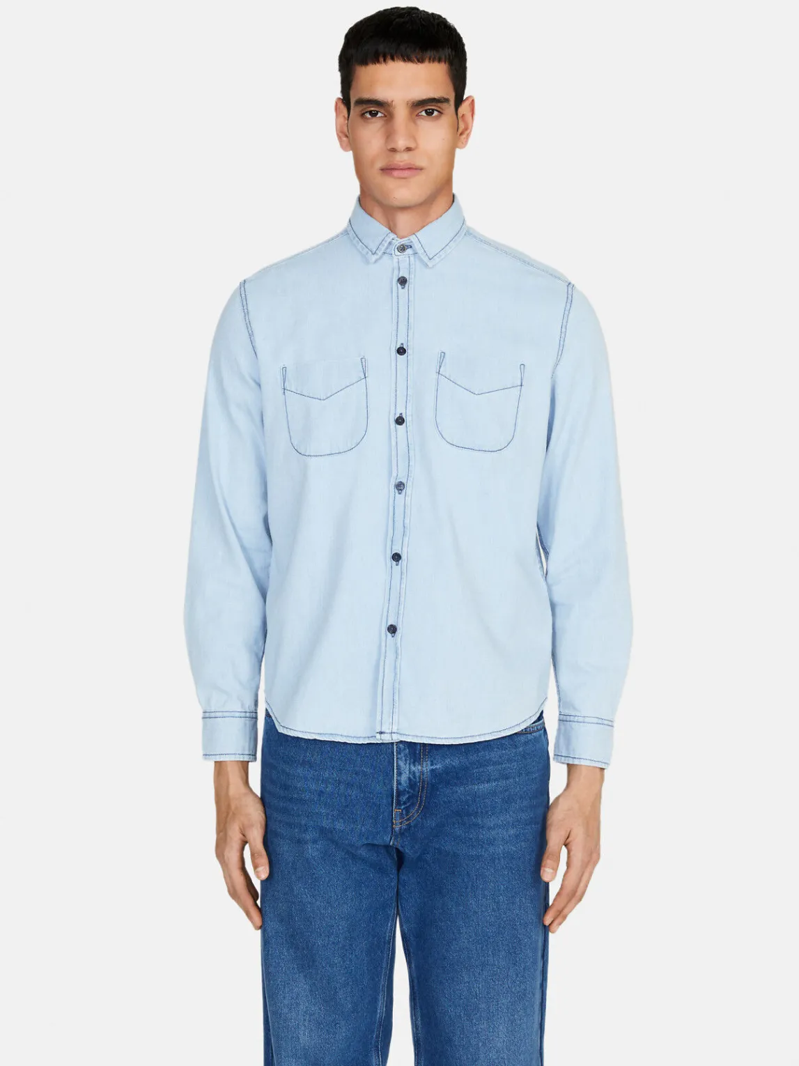 Men Sisley Shirts<Vintage Denim Shirt