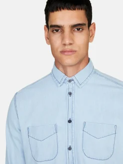 Men Sisley Shirts<Vintage Denim Shirt