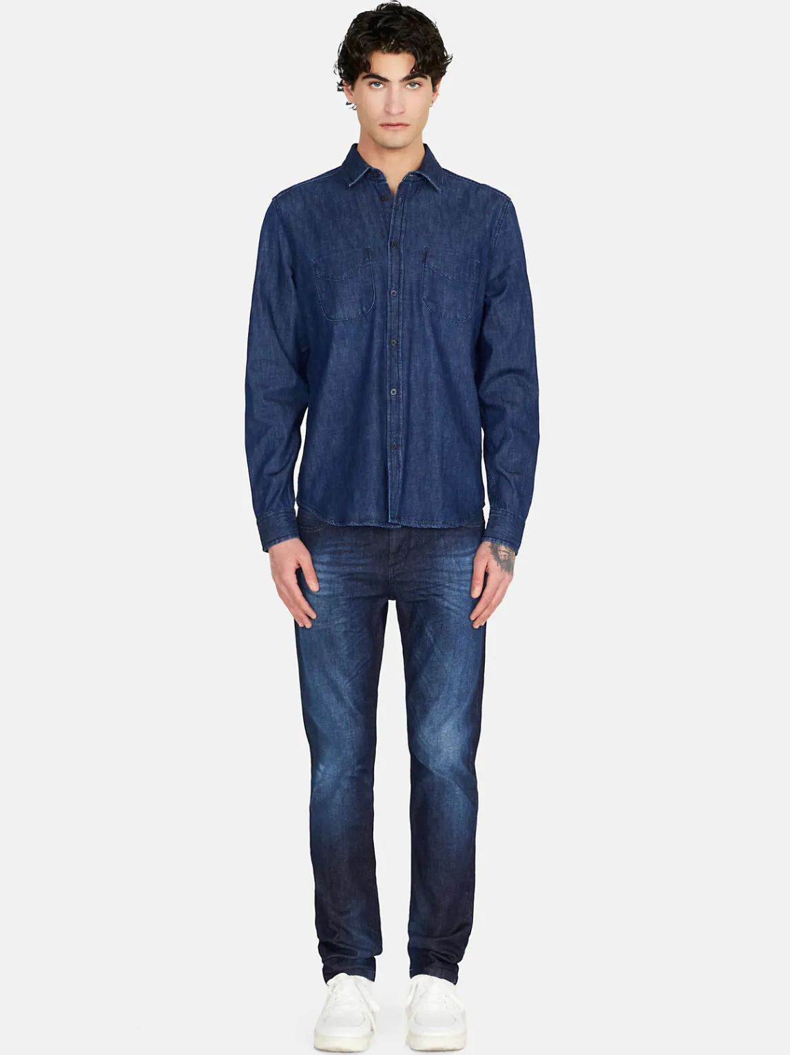 Men Sisley Shirts<Vintage Denim Shirt