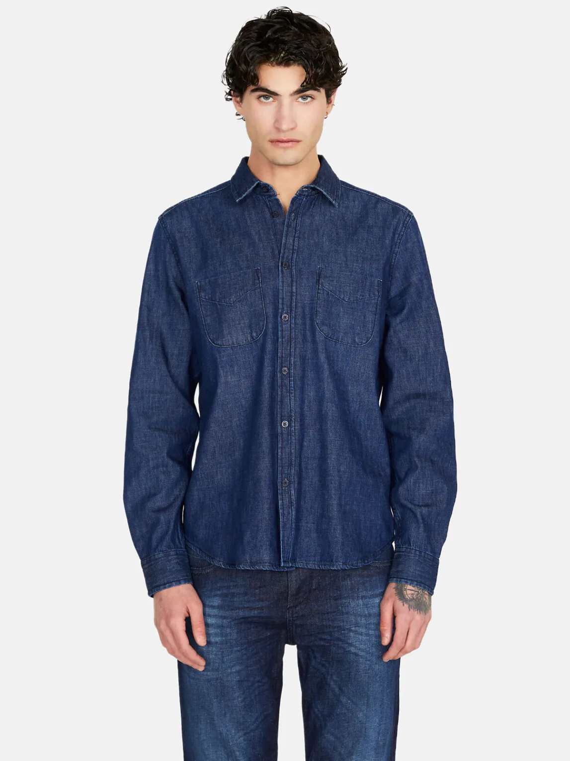 Men Sisley Shirts<Vintage Denim Shirt