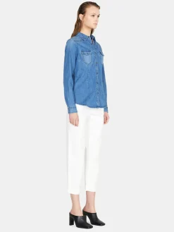 Women Sisley Shirts & Blouses<Vintage Look Denim Shirt
