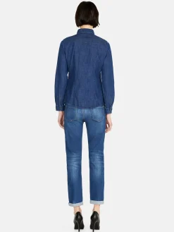 Women Sisley Shirts & Blouses<Vintage Look Denim Shirt