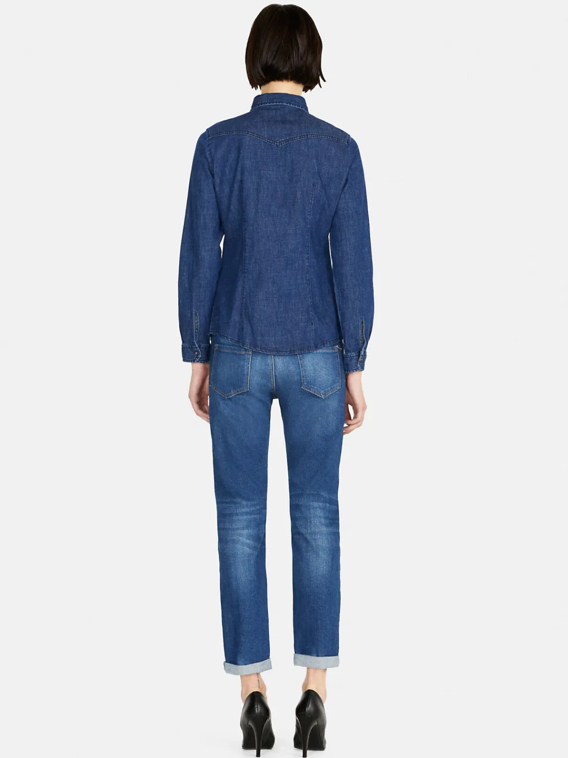 Women Sisley Shirts & Blouses<Vintage Look Denim Shirt