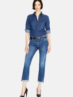 Women Sisley Shirts & Blouses<Vintage Look Denim Shirt