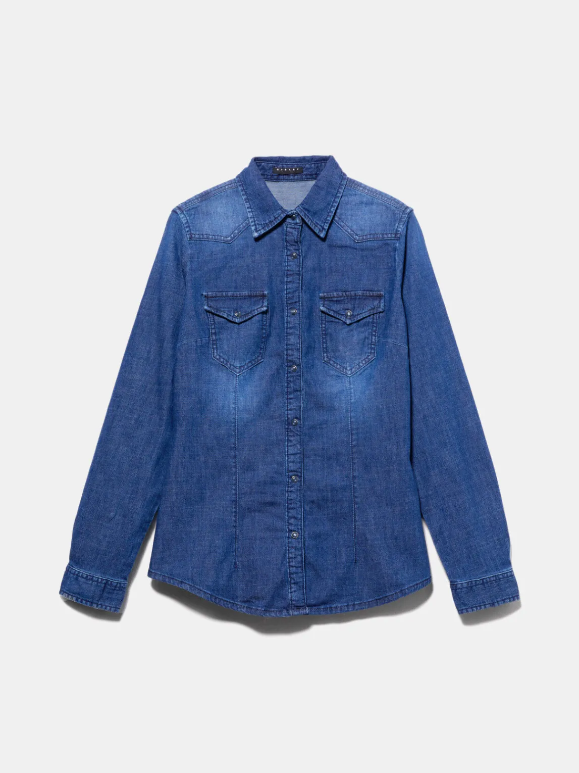 Women Sisley Shirts & Blouses<Vintage Look Denim Shirt