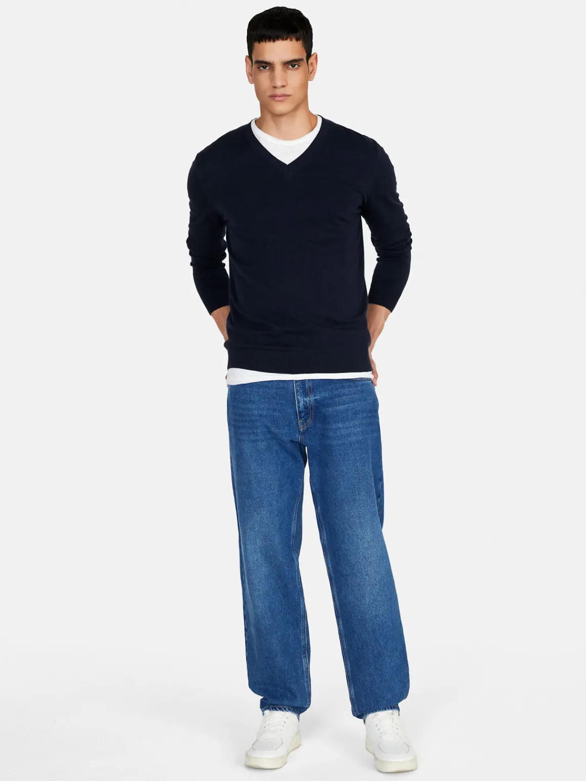 Men Sisley Jumpers & Knitwear<V-Neck Sweater