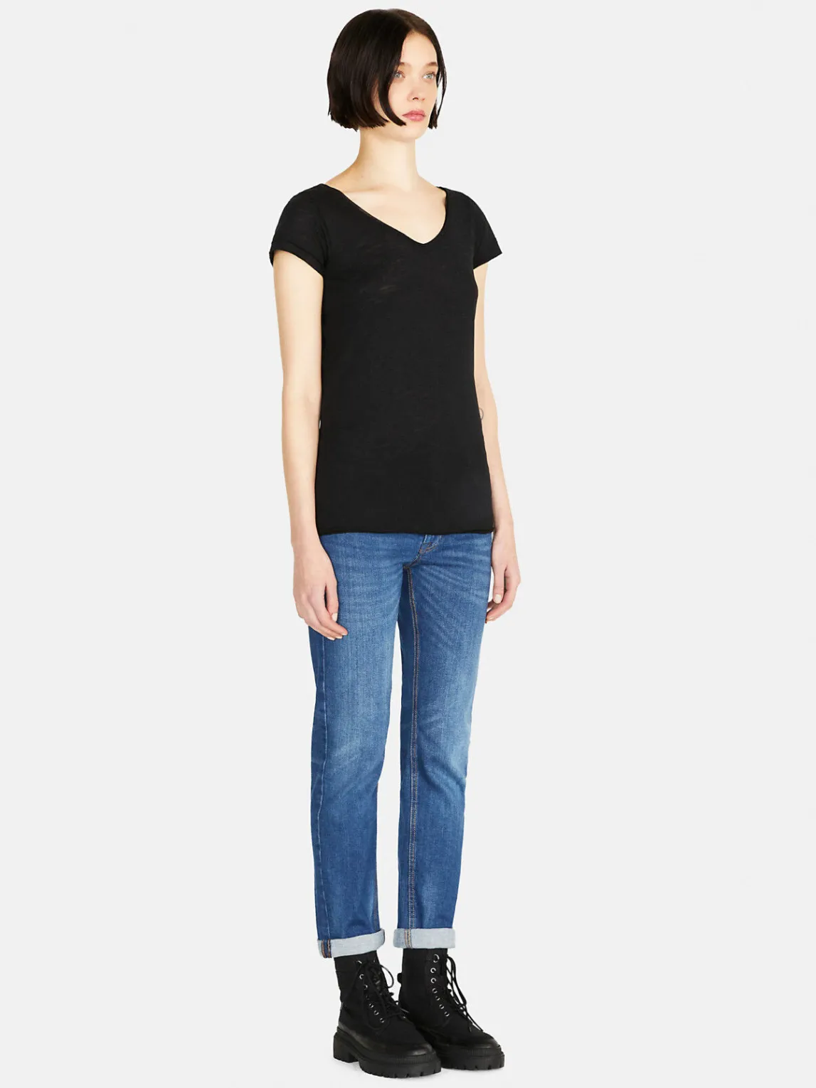 Women Sisley Tops & T-Shirts<V-Neck T-Shirt