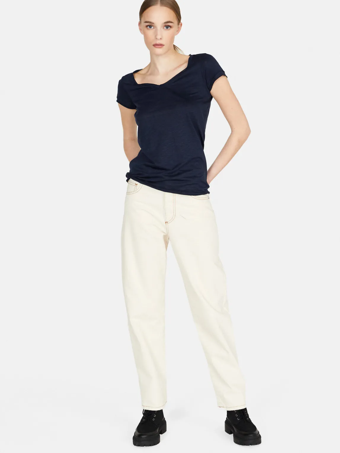 Women Sisley Tops & T-Shirts<V-Neck T-Shirt