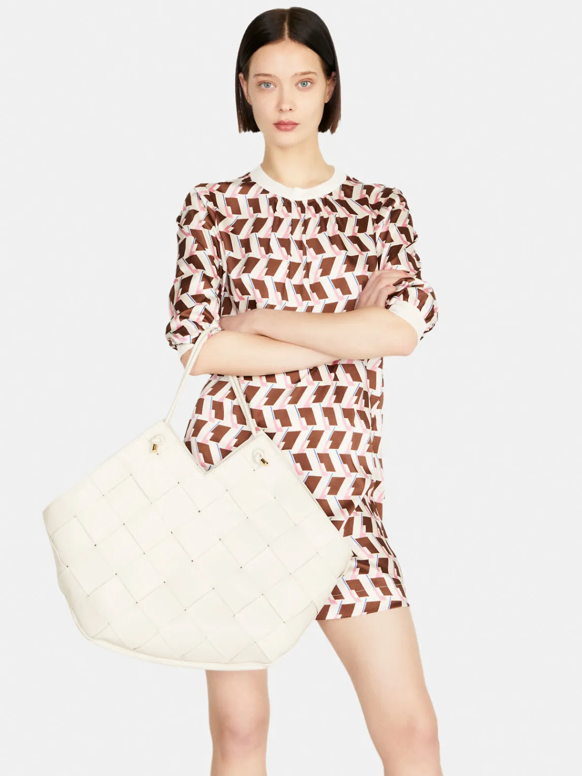 Women Sisley Bags<Woven Shopper Bag
